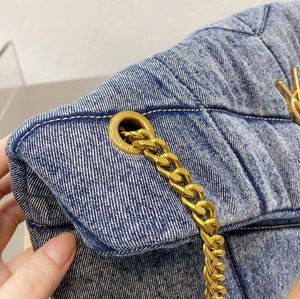 Bags Evening Bags Designers Women Washed Denim Bag LOULOU Puffer Fashion Classic Jeans Shoulder Messenger Shopping Bags Luxury Designer HJYY