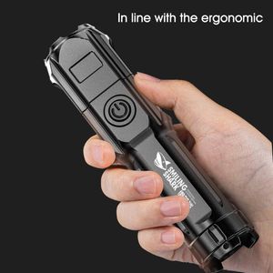 Flashlights Torches Multi-function Bright Led Battery Power Rechargeable Strong Focusing Light Flash Zoom Xenon Forces Torch
