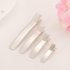 New PC Blank Silver Flat Metal Single Prong Alligator Hair Clips Barrette For Bows DIY Accessories Hairpins Accessories V2