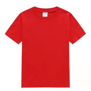 Kinder-DIY-T-Shirt für Jugendliche, Jungen und Mädchen, schlichtes Sommer-T-Shirt, individueller Druck, Stickerei, Logo sind willkommen, Marineblau, Schwarz, Grau, Weiß, Rot, Grün, einfarbig