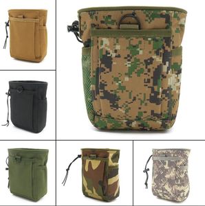 Outdoor Sports Airsoft Gear Molle Recycling Bag Combat Vandring Jaktväskor Väst tillbehör Camouflage Återvinna Bälte Wasit Pack Tactical Dump Pouch