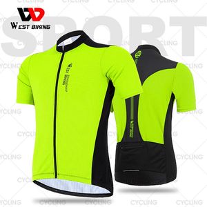 Racing Jackets WEST BIKING XS-XXXL Summer Cycling Jersey Breathable Team Sport Bicycle Mens Shirt Clothing Short Bike