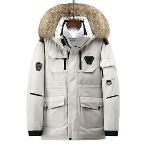 -30 graus de inverno casal casal baiacado feminino engrossar quente 90% branco pato para baixo jackets homens impermeável aguardente parka casaco moda 211110