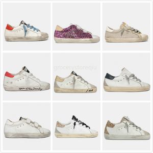 Italien Märke Golden Superstar Kids Sneakers Barnskor Sequin Classic Vit Do-Old Dirty Child Designer Superstar Casual Söt Sko