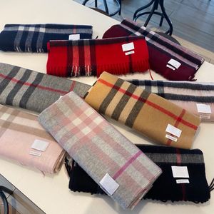 2021 Vinter varm designer halsdukar Partihandel 100% Cashmere Gentleman Striped Wool Mens Scarf Fashion Fringed Womens Scarfs Tillgänglig Storlek 30cm * 168cm