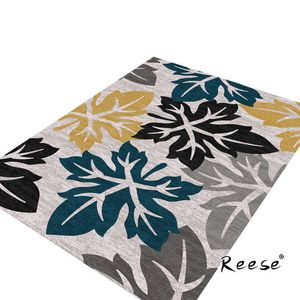 Reese Leaves Area Rug High Quality 3D Print Mattor för vardagsrum Matsal El Badrum Studie Anti-Slip Easy Clean Store 210928