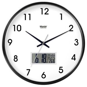 Wall Clocks LED Clock Large Bedroom Blue Living Room Office Watch Mechanism Silent Calendar Bathroom Montre Murale Decor SC404