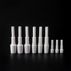 10mm 14mm 18mm Ceramic Nail Smoking Tip Food Grade maschio Mini punte di ricambio per NC Kit Glass Water Bong Dab Rigs Pipes