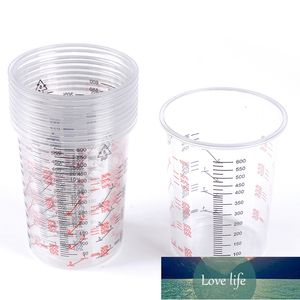 Bicchiere di vernice in plastica trasparente da 600 ml Produttore di misura per uso alimentare Scala stampata Formula in PP proporzionale