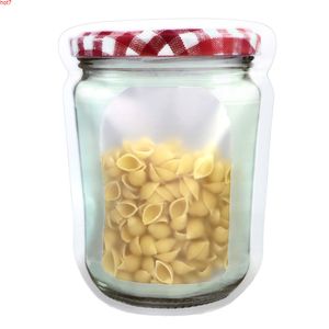 Camping Snack Jar Bottle Zipper Bags Stand Up Cookies Nuts Storage Reusable Plastic Ziplock Organizer For Kitchenhigh qty