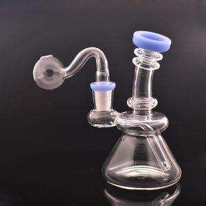 Mini Downstem Perc Kleine Bong Dickes Glas Öl Dab Rigs Wasserbongs Rauchen Glaspfeife 5,5 Zoll Mini-Wasserpfeifen Shisha