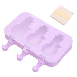 Silicone Ice Cream Tools Mold Popsicle Molds with Lid DIY Homemade Lolly Pop Maker Mould