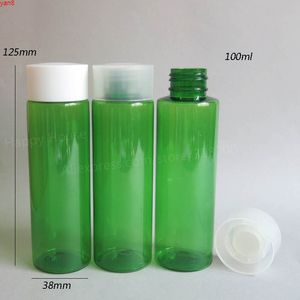 24x 100 ml Silindir PET Yeşil Krem Şişe Plastik Losyon ve Kozmetik Ambalaj 100cc Makyaj Konteyner