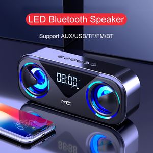 FM Radio Altavoces Bluetooth Speakers LED Caixa De Som Amplificada Alarm Clock Alto-falantes Subwoofer Home Theater Boombox Sono