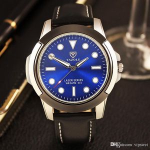 Männer leuchtende wasserdichte Quarzuhren Frau Tauchsportuhr Lederarmband blau grünes Zifferblatt Reloj Hombre Orologio Relogio nk Armbanduhr