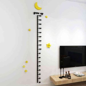 Cute Pattern Wall Decal Children Height Measure Wall Paste Wall Stickers For Kids Rooms Baby Growth Chart Wallpaper For Home 211112