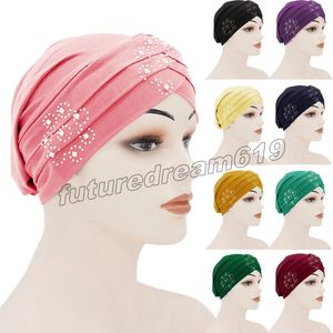 Женщины Soft India Hat Eurestic Headscarf Роскошные тюрбаны Шляпы Beanie Head Head Chemo Caper Cap Musland Hijab Bandanas Шляпа от выпадения волос