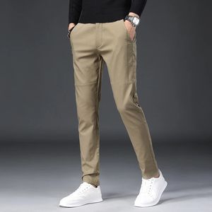 Pantaloni da completo da uomo Abiti formali da uomo Pantaloni Abbigliamento Pantaloni estivi classici da ufficio in vita elastica sottile stile coreano