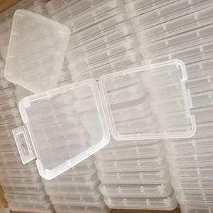 Packaging Bottles Transparent Clear Standard SD SDHC Memory Card Case Holder Box Storage Carry Storage Box for SD TF Card