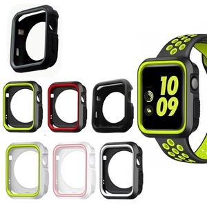 Capa macia para Apple Watch case 40mm 42mm 38mm protetor protetor de silicone acessórios iwatch serie 6 5 4 3 SE 44mm