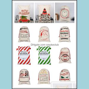 Wrap Event Festive Party Supplies Home & Garden19 Patterns! Santa Sacks 19.7*27.5 Inch Goody Gift Bags For Christmas Present Canvas Stocking