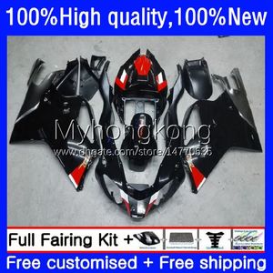 Aprilia RSV 1000 R 1000R RSV1000R Mille RV60 için motosiklet kapasiteleri 9NO.7 RSV-1000 RSV1000 Parlak Siyah RR RR 03 04 05 06 RSV1000RR 2003 2004 2005 2006 Vücut Kiti