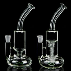 Narghilè in vetro da 10 pollici Becher Bong Tornado Salvagente Base Ciclone Percolatore Olio Dab Rigs Tubi dell'acqua con disco fristed verde Giunto da 18 mm