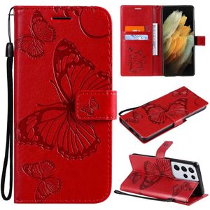 Коллеры по телефону кошелька для Samsung Galaxy S22 S21 S20 Note20 Ultra Note10 плюс 3D Butterfly Comsossing Cute Leather Flip -Cover Cover с карточными слотами