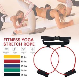 Resistance Bands 35lb Fitness Booty Set för Bulegs Muscle Training Elastic Pedal Ousicer Workout Justera midjebältet