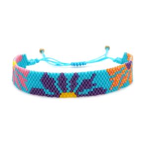 Go2Boho pulseira de flores para mulheres jóias de presentes 2021 bohemian bead colorido bracciale amizade praia jóias miyuki pulseiras