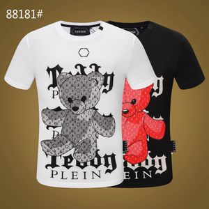 Plein Bear T Gömlek Erkek Tasarımcı Tişörtleri Marka Giyim Rhinestone Kafatası Erkekler T-Shirt Klasik Yüksek Kaliteli Hip Hop Streetwear Tshirt Rahat Top Tees PB 11374
