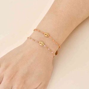 ZMZY 7 Teile/satz Gemischt Böhmischen Edelstahl Boho Armband Frauen Türkische Bösen blick Sommer Strand Schmuck Pulseras Mujer Mi