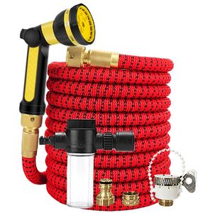 Wholesale magic gardening for sale - Group buy Watering Equipments High Pressure Expandable Garden Hose Magic Car Wash Flexible With Foam Water Bottle Spray Gun Gardening Tools The