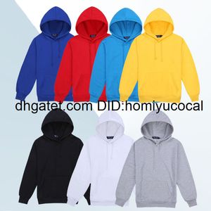 Mäns Bomull Hooded Blank Pullover Sweatshirt Hoody Långärmad Coat Jacka Casual Plain Hoodies Drop Shipping