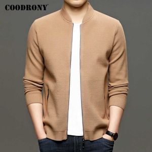 COODRONY Brand Cardigan Men Fashion Casual Streetwear Sweater Coat Top Quality Autumn Winter Thick Warm Wool Cardigans C1198 210909