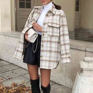 ZXQJ Vintage Женщины Мягкие Рубашки Tweed Рубашки Весна-Осень Мода Дамы Элегантные Свободные Блузки Уличная Одежда Девочки Негабаритные Орежьте 210410