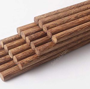 Natural Wooden Chopsticks Without Lacquer Wax Tableware Dinnerware Chinese Classic Style Reusable Natural Sushi Chopsticks DHS29