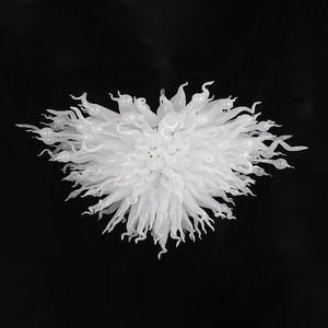 Creative Moroccan Lamp Wedding Decoration White Glass Crystal Chandelier Dale Chihuly Hand Blown Pendant Lights 85 by 60 CM