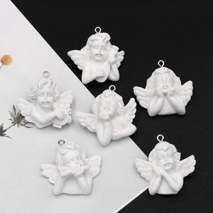 Charms YEYULIN White Wing Angel D Resin For Jewelry Findings Cute Necklace Bracelet Earrings Accessories