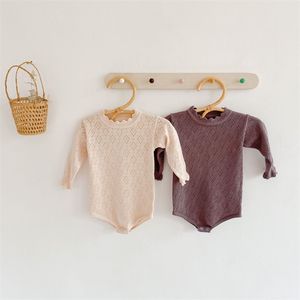 NG INS Qualità Baby Pagliaccetti Primavera Autunno Hollow Lavorato a maglia Ruffles Colletto Tute Tute 1845 Z2