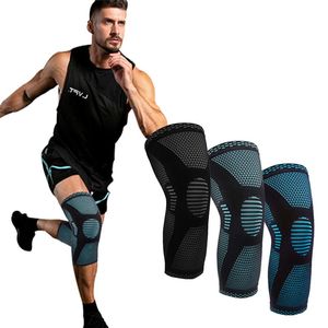 Elbow & Knee Pads 1PC Professional Silicone Fitness Support Volleyball Basketball Nylon Leg Protective Men Women Kneepads Sports Safety