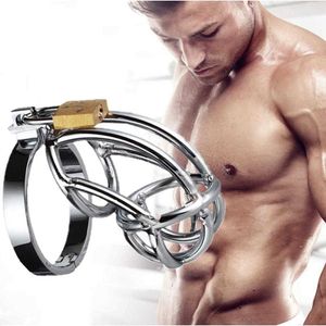 Fechamento de castidade masculino aço inoxidável aço cb dispositivo de castidade para homem fetiche BDSM Chastity Dispositivo galo galo brinquedos sexuais para homens gay s0824