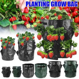 Planters POTS 3st Hanging Strawberry Plant Grow Bag 5/7/10 gallon Garden Flower Vegetable Planting