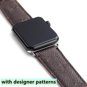Watch Band Strap For apple Series 1 2 3 4 5 6 7 38mm 40mm 42mm 44mm PU leather Smart Watches Replacement With Adapter Connector