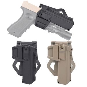 Tactical Glok G17 18 Movable Holsters for with X300 X400 Flashlight Mounted Holster Right Hand Waist Accessories