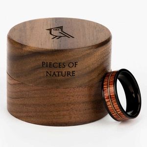 BOBO BIRD Wooden Ring Men and Women Handmade Personality Wedding Rings Party Jewelry Great Christmas Gifts Customized