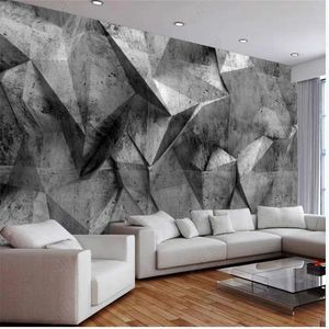 stereoscopic wallpaper Three-dimensional cement board special-shaped building wakllpaper 3D background wall