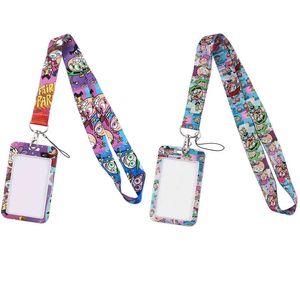 20pcs/lot J2205 Cartoon ID Man Woman Bus Holder Staff Card With Lanyard