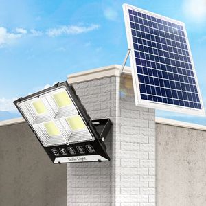 180/200/300/400/500 ワット LED ソーラーライトランプ屋外 IP65 防水四面セル投光器ガーデンストリート経路壁ランプ