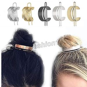 Unique Retro Feather Hair Sticks Hairpin Set Hair Forks Wedding Jewelry Headdress Ponytail Clips Hair Accessories For Women Gift